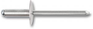 Rivet alu/acier tête extra large