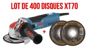 Lot de 400 disques XT 70 XLOCK + meuleuse BOSCH GWS17-125 S OFFERTE