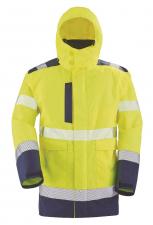 Parka haute visibilité 4 en 1 haute visibilité MATRA - Jaune fluorescent/marine