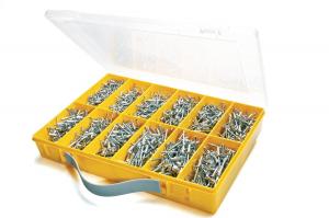 Coffret 1600 rivets alu/acier tête ronde standard
