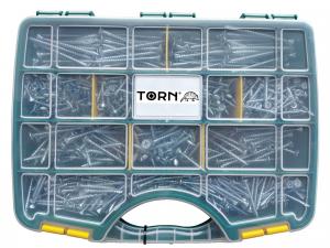 Coffret vis bois TORN® tête fraisée acier zingué Pozidriv - Filetage total