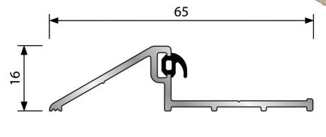 Seuil de porte d'entrée PG16 avec joint GSL monté - Quincaillerie Portalet