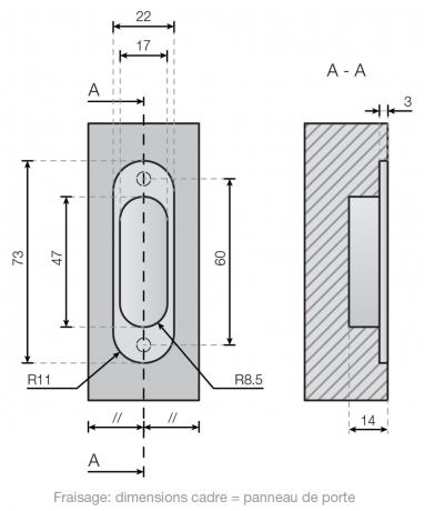 Fermeture magnétique pour porte d'intérieur Magnotica Pro ARGENTA