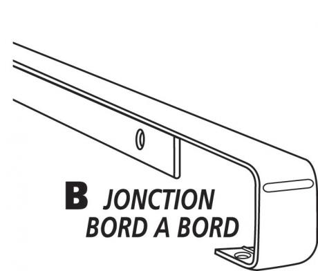 Profil plan de travail jonction bord à bord