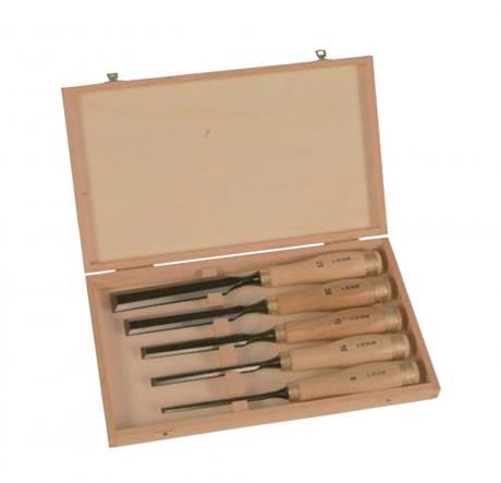 Coffret de 5 ciseaux à bois - Quincaillerie Portalet