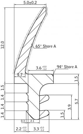 Joint d'étanchéité - pour dormant fenêtre bois - en PVC - L 311