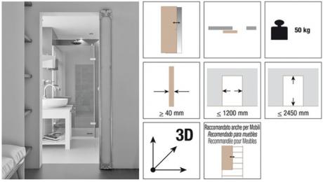 Système de rail pour porte coulissante suspendue BASIC