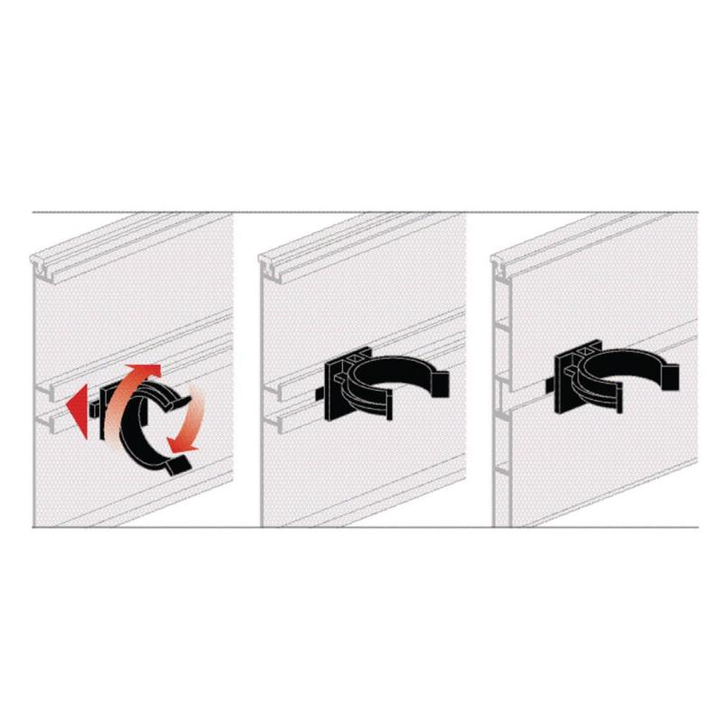 Clips Pour Plinthes Et Cache-tuyaux – Neuhofer SOC-FRA04 – 3 Pièces Avec Onglet – Noir