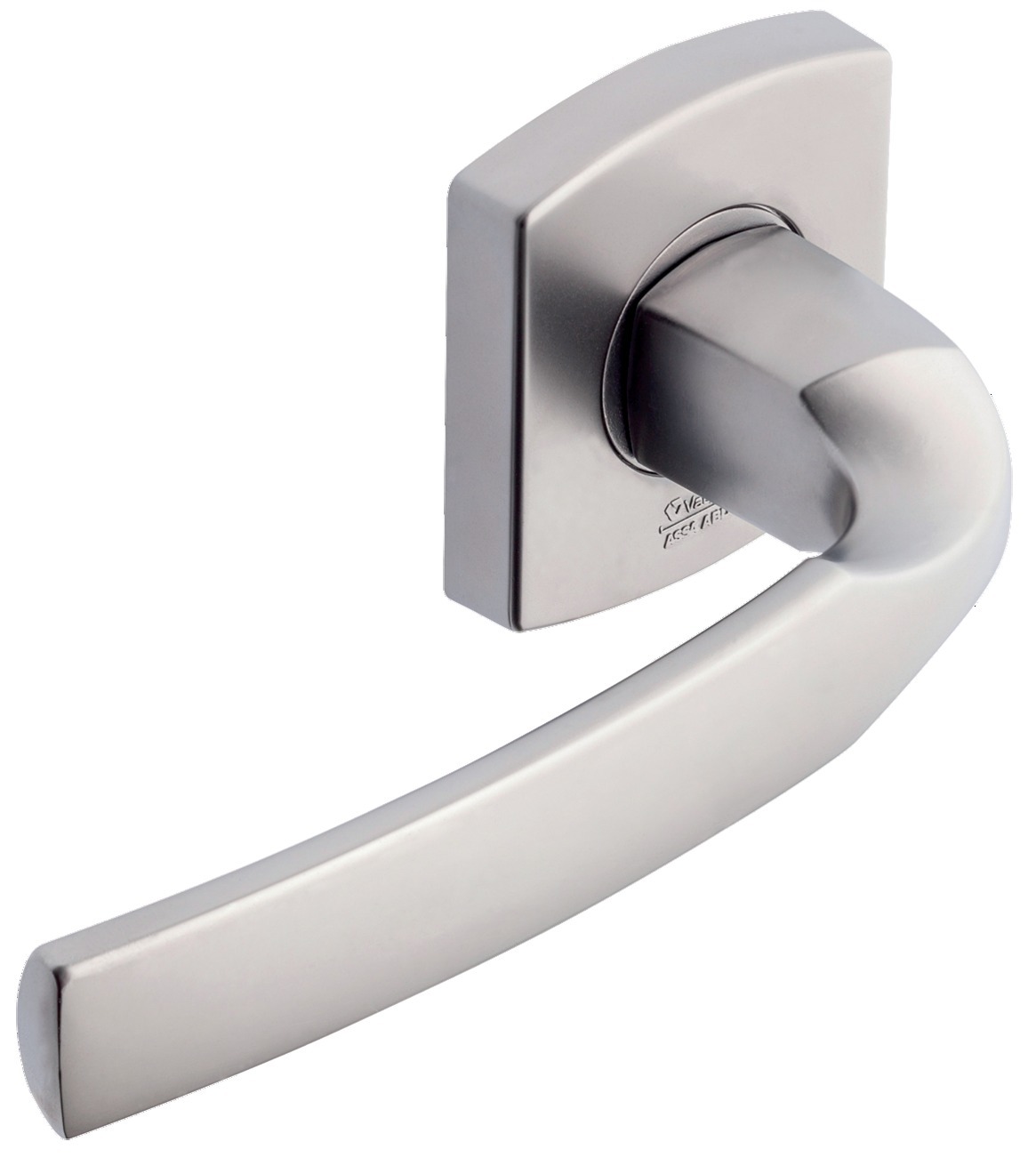 2 Poignées De Porte Sur Rosace MIRAGE, Laiton Nickel Mat